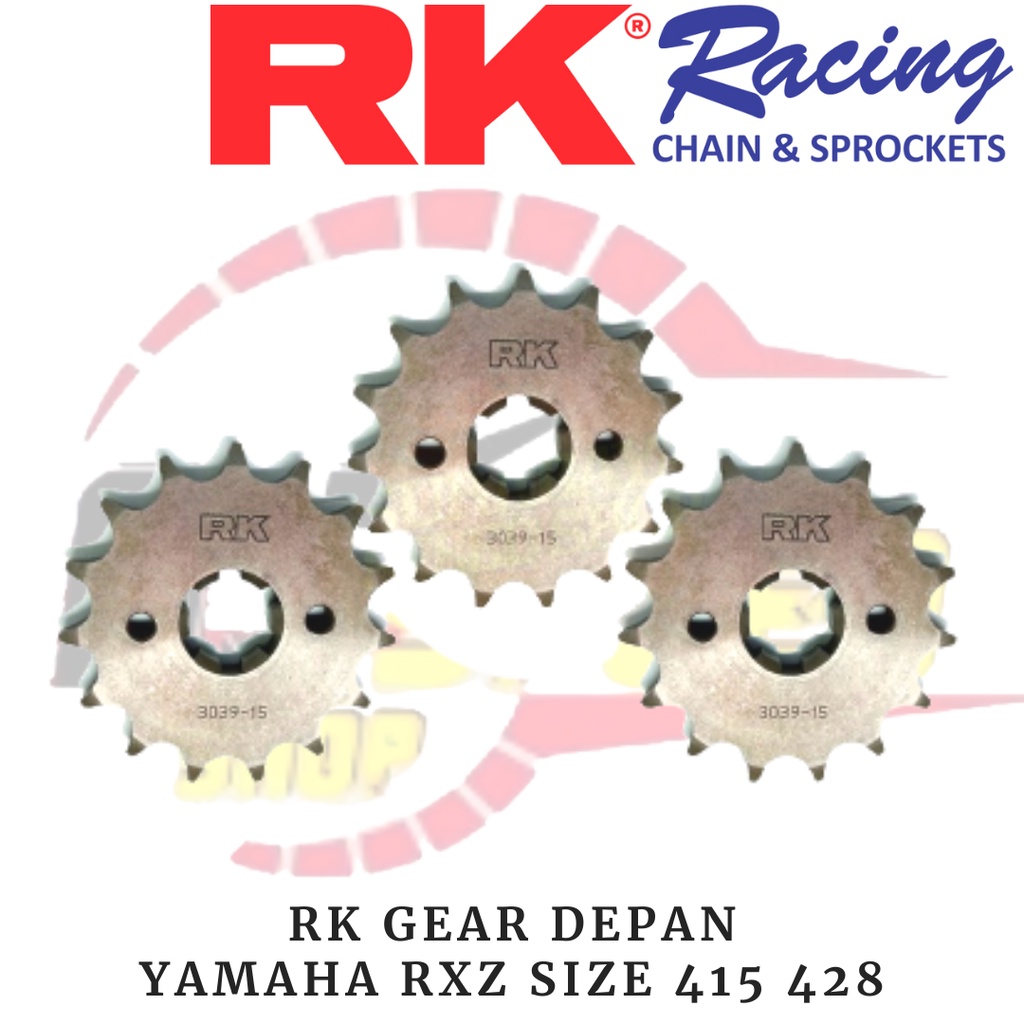 RK Takasago Gear Gir Depan Yamaha RXZ Ukuran 415 428 / RK Takasago Front Premium Sprocket Yamaha RXZ