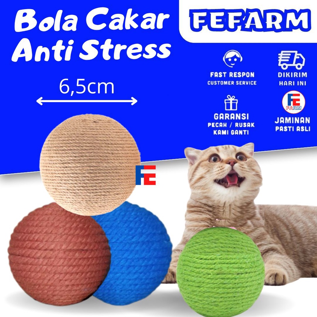 Cat Scratcher Garukan Kucing Bola Interaktif FEFARM