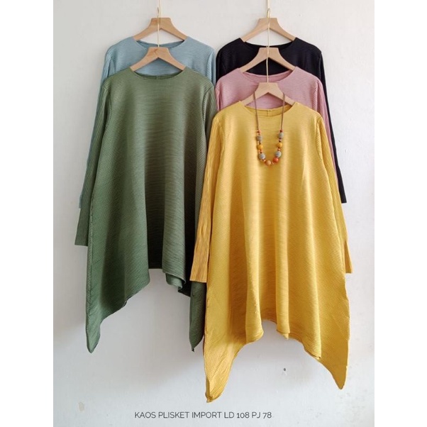 blouse plisket turun naik