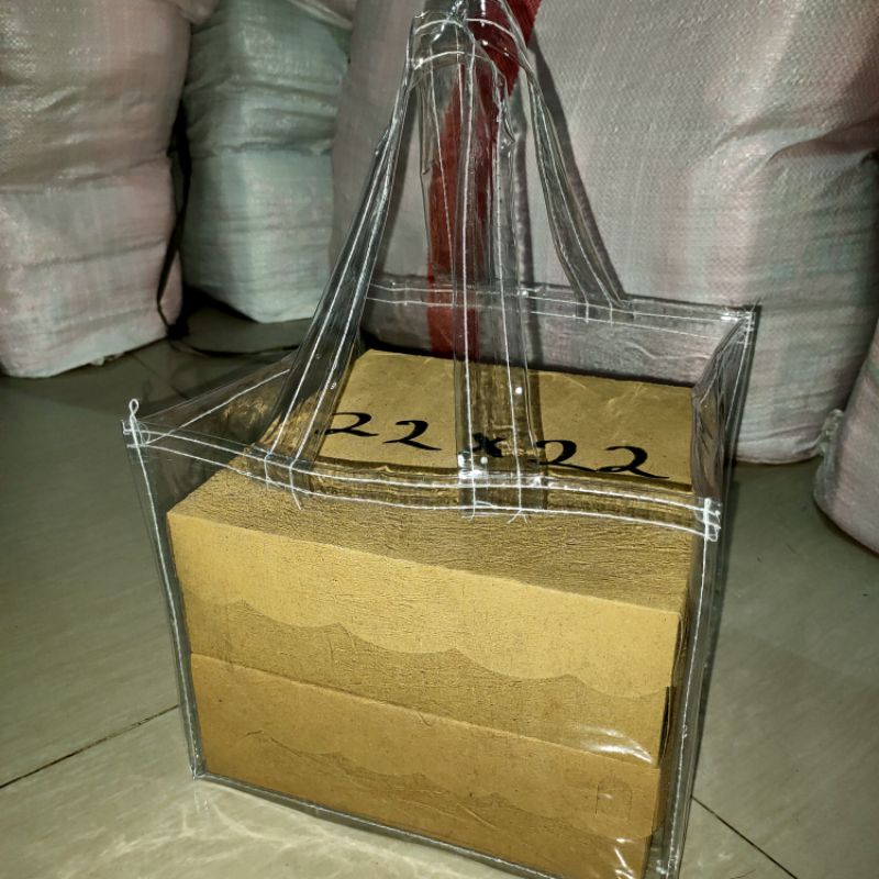 Termurah Tas Hajatan FULL MIKA 0,15mm uk.22x22x20cm (PxLxT) Harga LUSIN isi 12