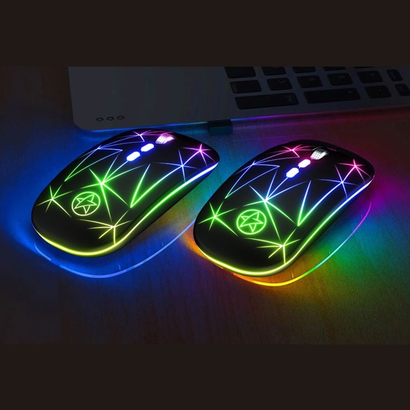 Jual LED Mouse Wireless Rechargeable Slim Mouse Shopee Indonesia