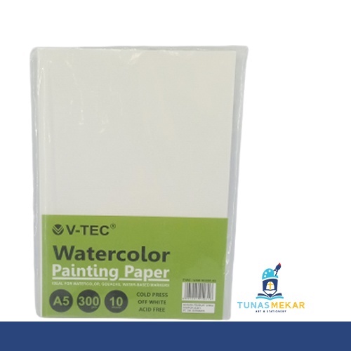 

V-tec Watercolour Painting Paper A5 300gsm - 10 Sheets