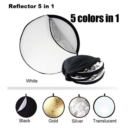 Reflektor Portabel Portable Reflector 60Cm 5 In 1 Studio Fotografi