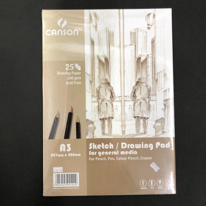 

Cantik Canson Drawing Sketch Pad A3 160Gr 25 Lembar Hemat