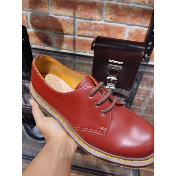 SALE DOCMART DR MARTENS 1461 MADE IN ENGLAND CHERRY RED ASK SIZE NEW ORIGINAL