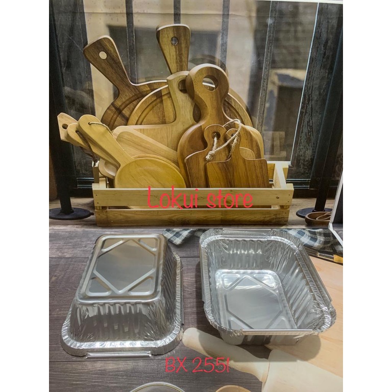 Alumunium foil tray BX2551 tanpa tutup / wadah roti panggang macaroni schotel lasagna