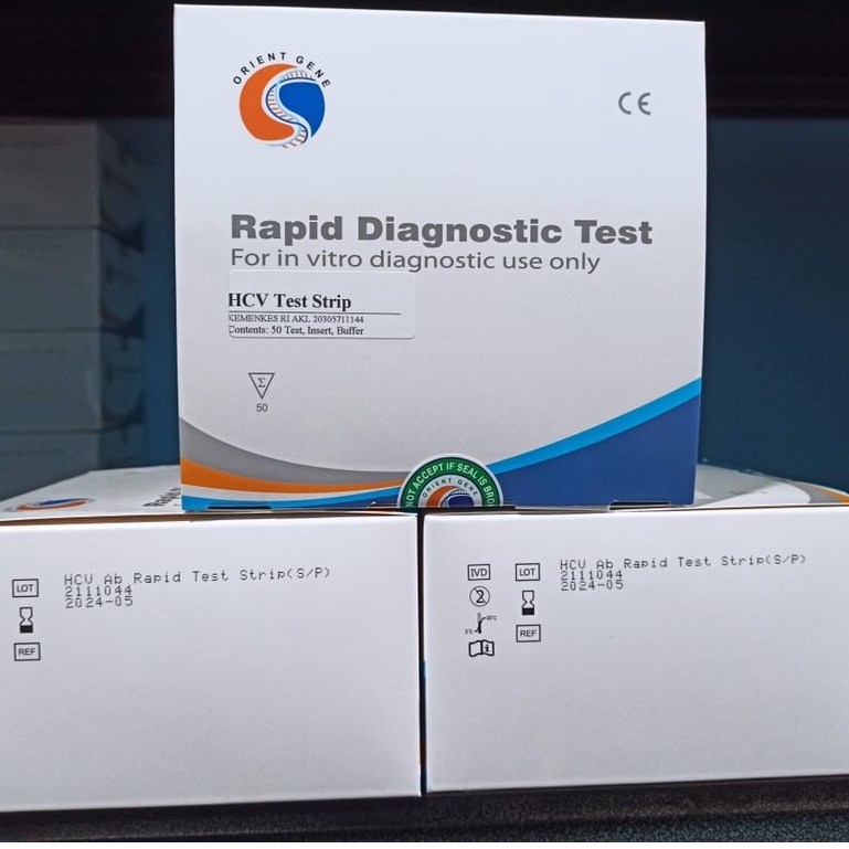 Rapid Test Orient Gene Hcv Strip hepatitis c isi 50 per pack