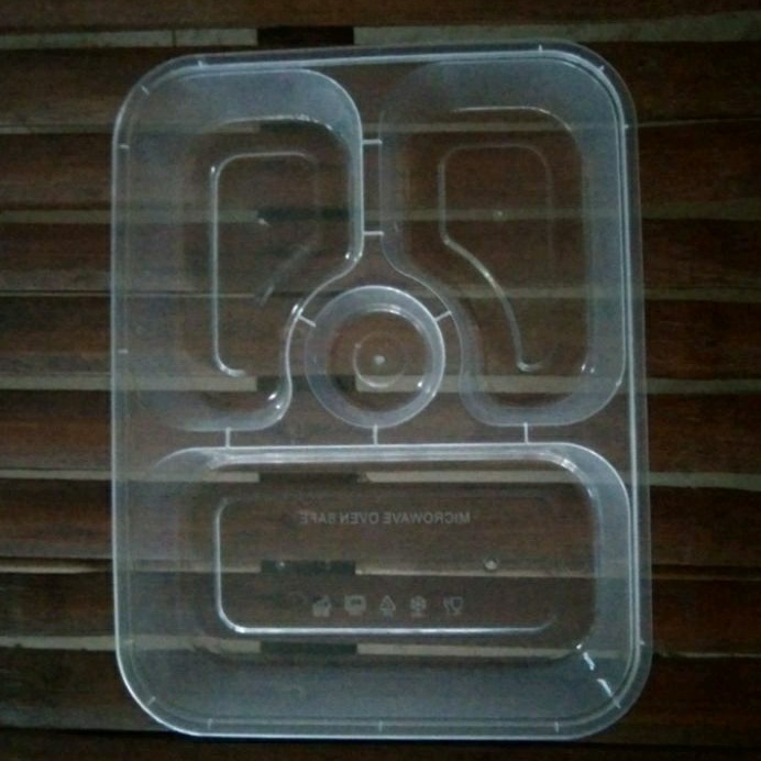 Isi 25 Thinwall Bento sekat 4 wadah nasi bekal