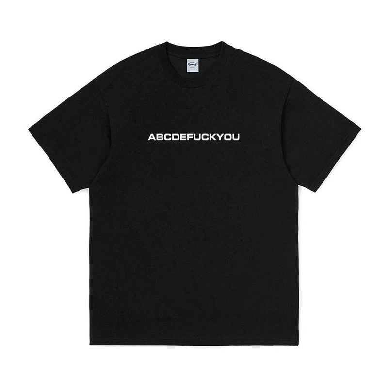 Baju Kaos Skymo Apparel Tshirt Abc Black Kaos Pria/Wanita