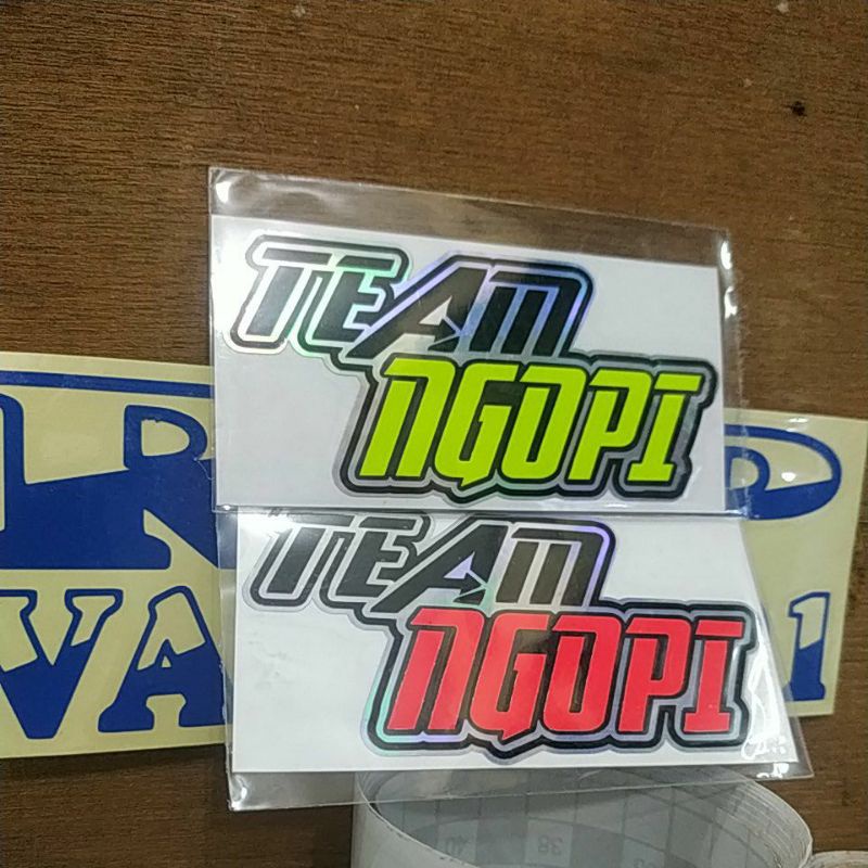 stiker TEAM NGOPI,stiker cutting Team Ngopi,stiker motor,mobil