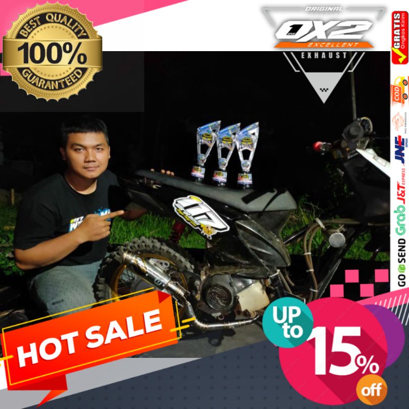knalpot Matic Honda Beat trail OX2 racing