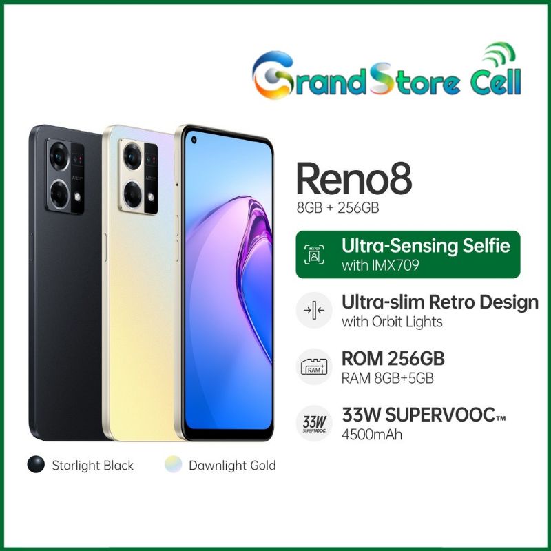 OPPO RENO8 4G / 5G 8/256 NFC | RENO 8 PRO 12/256 | RENO8Z | RENO 8Z 8/256 GARANSI RESMI OPPO