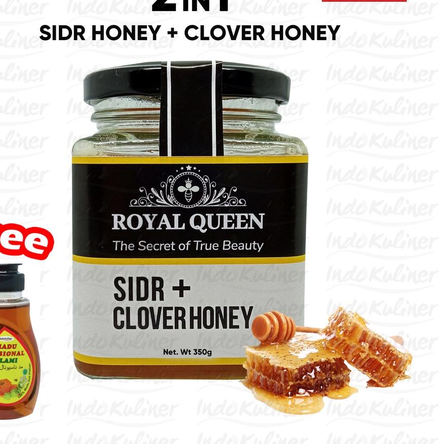 

BAYAR DITEMPAT✔️Indokuliner Madu Sidr Plus Clover Honey Blend Royal Queen 350 Gram|RA6