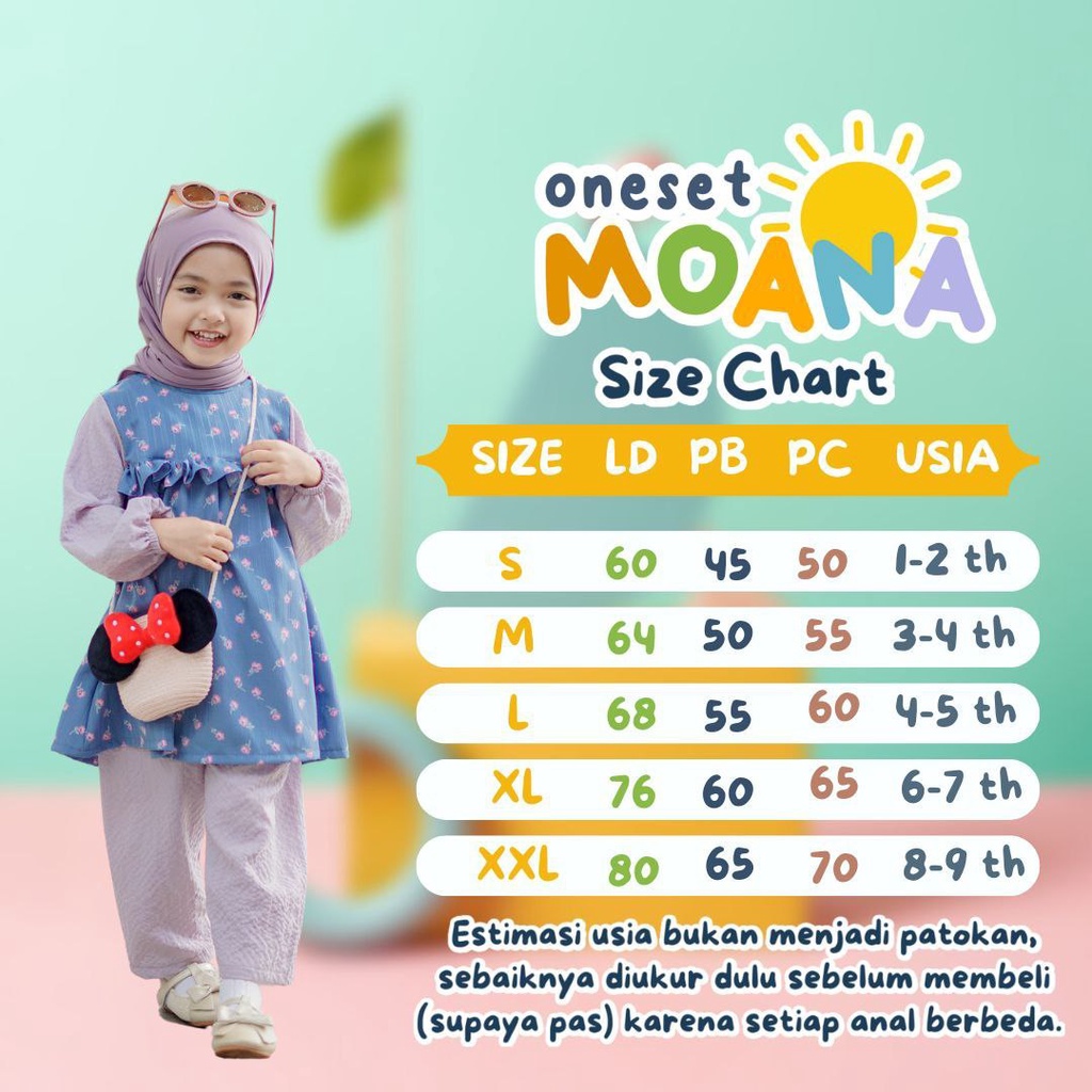 Viola Kids Oneset Moana one set anak 1-9 tahun