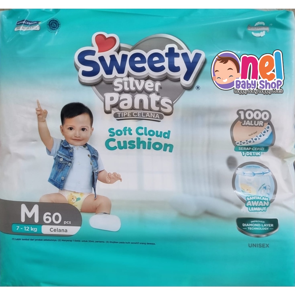 SWEETY SILVER PANTS JUMBO S66/M60/L54/XL44/XXL32