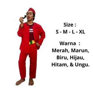 BAJU PANGSI BAJU SILAT BETAWI SETELAN BAJU PANGSI DEWASA/BAJU CELANA+SABUK