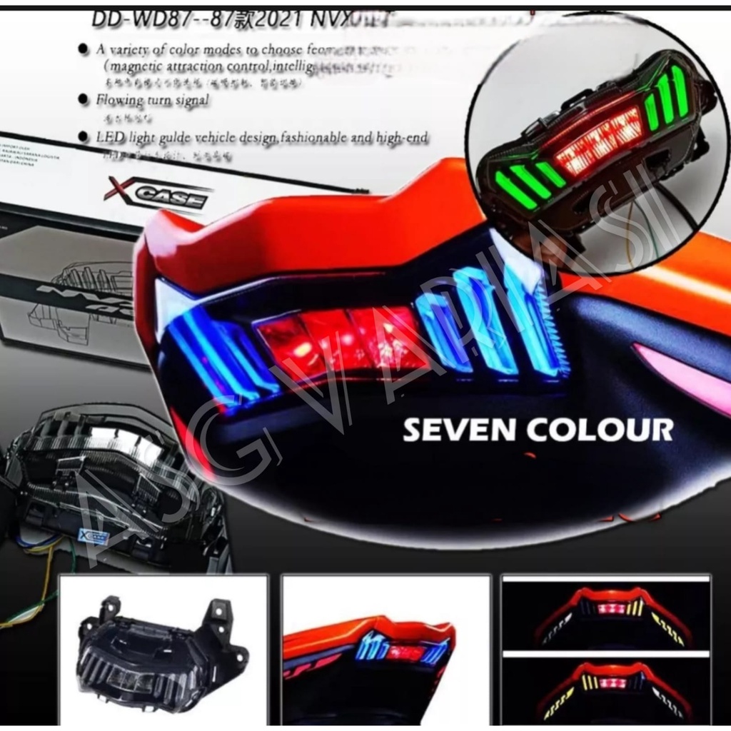 LAMPU STOP MOTOR YAMAHA ALL NMAX AEROX 155 DENGAN 7 WARNA AN 3 MODE NYALA LAMPU SEIN RUNNING LAMPU S