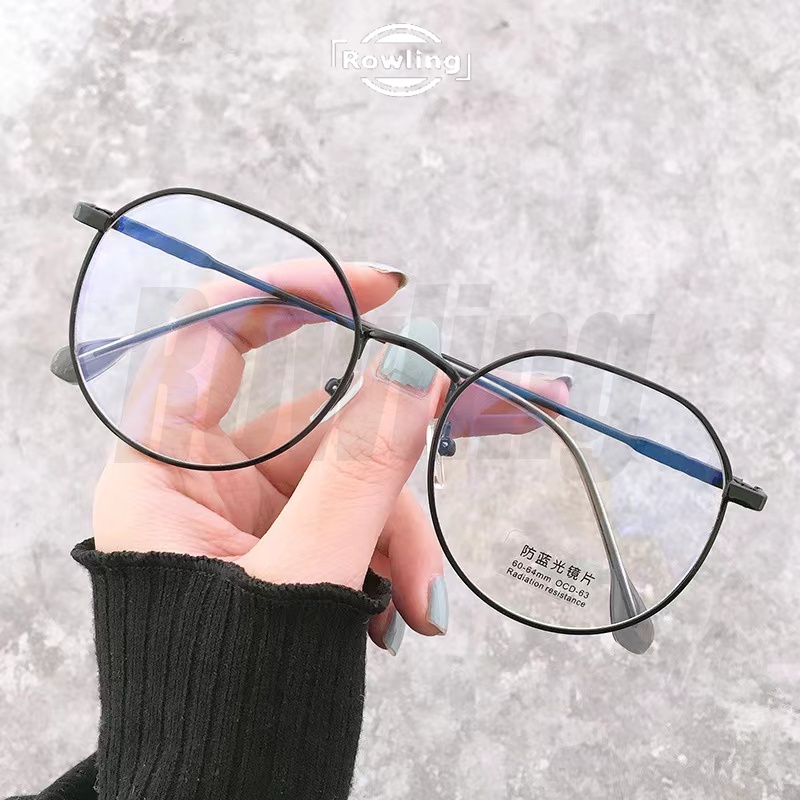 Rowling(ka-290)Frame Kacamata Retro Terbaru Poliatur tidak teratur Wanita Pria Import anti Radiasi Blue Light Kacamata Fashion