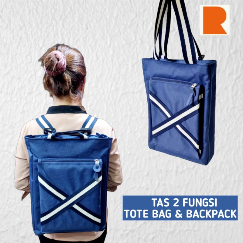 Backpack cross totebag / tas punggung / tas selempang