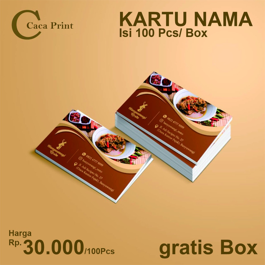 

Cetak Kartu Nama custom 1 art paper 260gr