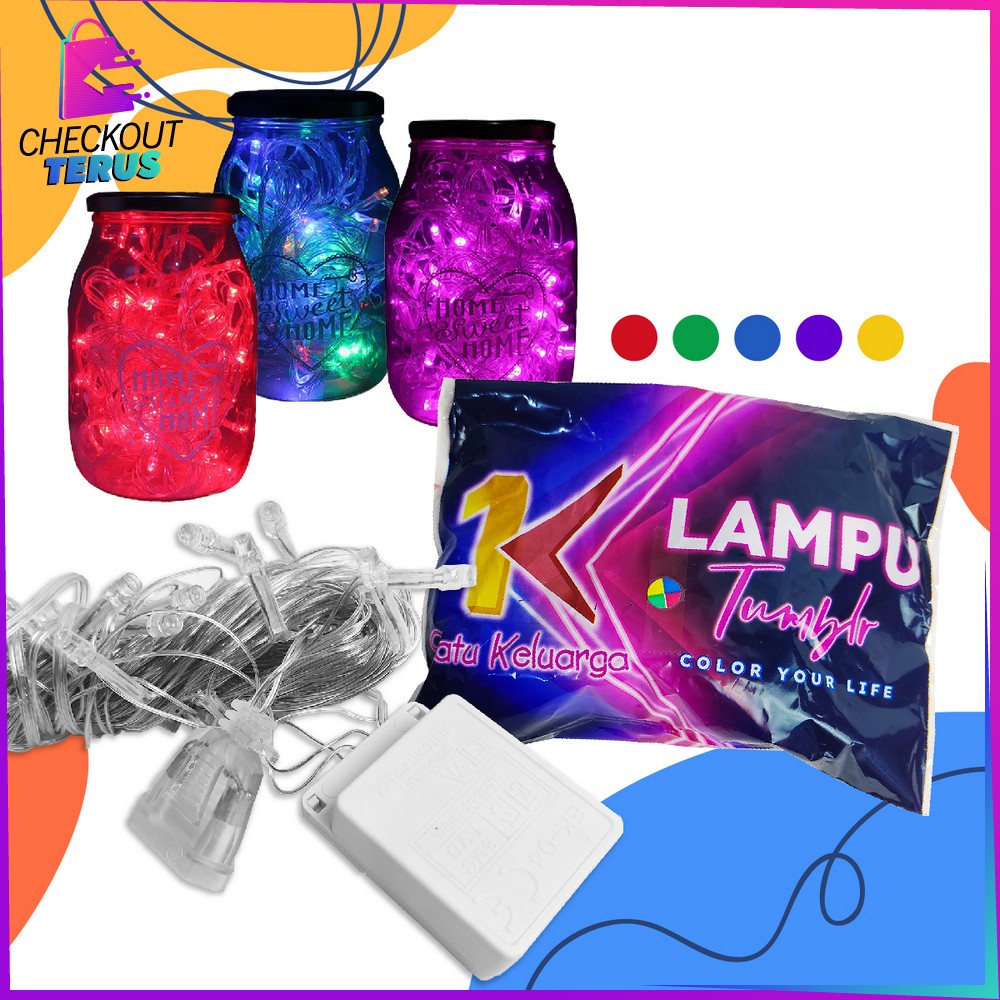 CT C17 C199 Lampu Tumblr Light Led 10 Mtr OPP 100 LED 50 LED Hiasan Lampu Kamar Dekorasi Rumah Cahaya Natal