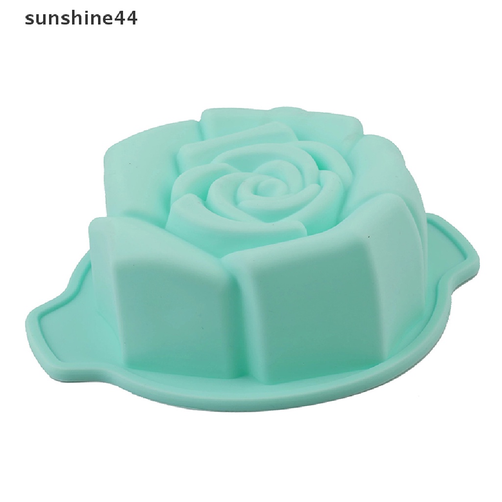 Sunshine Cetakan Puding / Kue Ulang Tahun Bentuk Mawar Besar Bahan Silikon