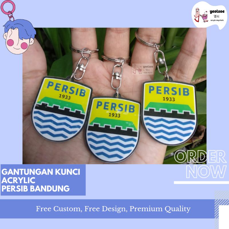 Gantungan Kunci Acrylic PERSIB BANDUNG/Ganci Akrilik/Acrylic Keychain/Persib Bandung