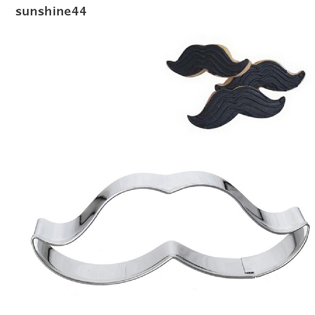 Sunshine Cetakan Kue / Biskuit Bentuk Kumis Bahan Stainless Steel