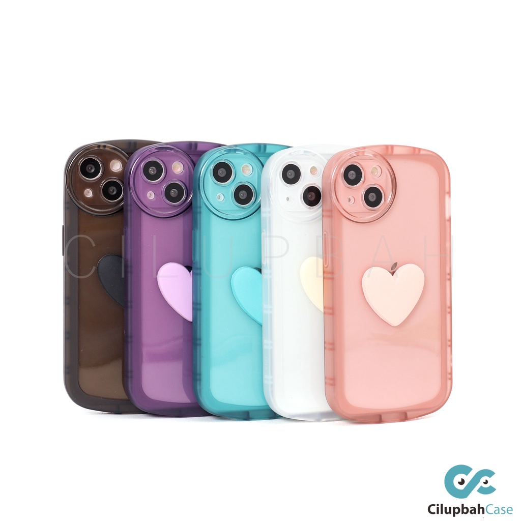 Transparant Soft Case 3D Love Full Lenscover For iPhone 7 8 SE 7+ 8+ X XR XS 11 12 13 PRO MAX