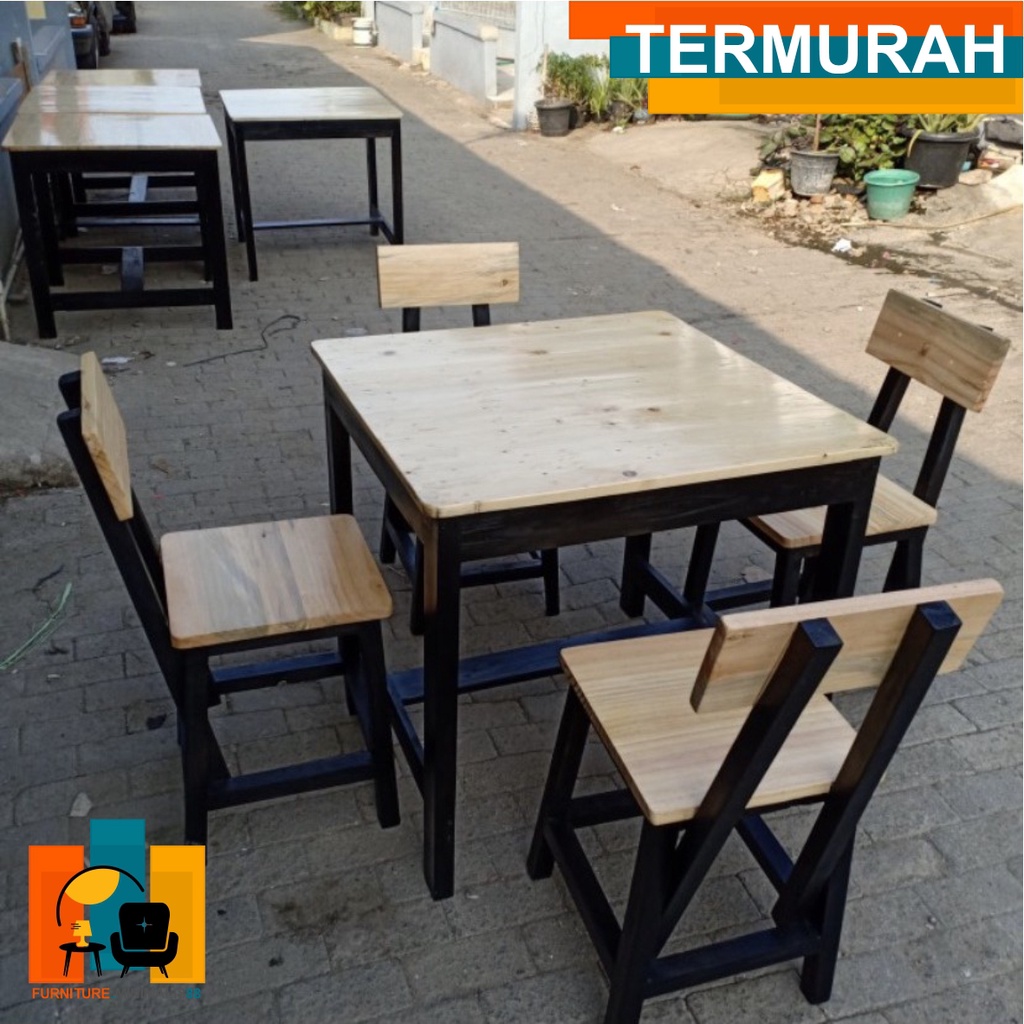 Meja Cafe Set Termurah  | Meja Set Kursi Sandar | Meja Cafe Minimalis | Meja Aesthetic | Meja Esteti