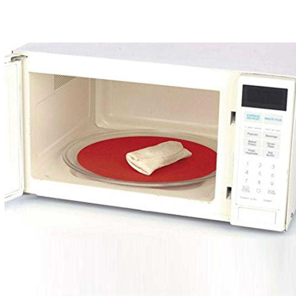 Silicone Microwave Non Stick Oven Alas Bulat Diameter Lecet Mencegah Tahan Goresan Meja 30cm