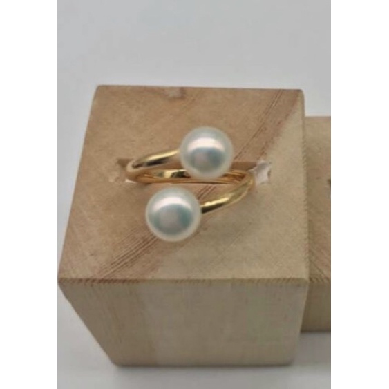 cincin perak lapis emas || cincin mutiara Lombok asli