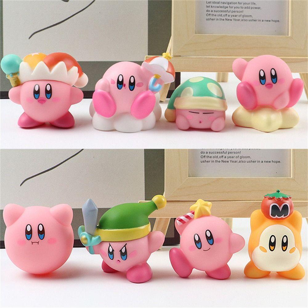 Lanfy Kirby Figure Hadiah Natal Untuk Anak Pink Waddle Dee Kartun PVC Anime Figure