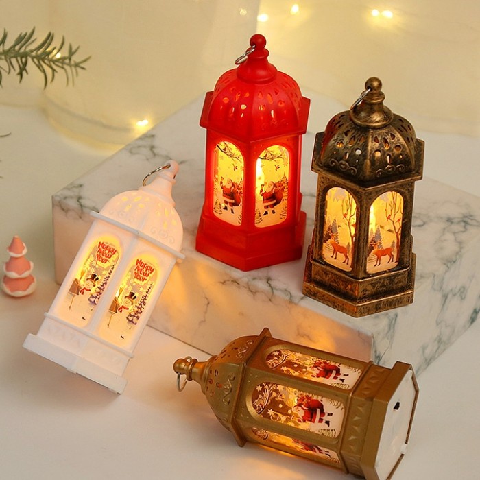 Lentera Natal Kubah Dekorasi Lampu Tidur Souvenir Christmas Murah LC1880 HARGA GROSIR TERMURAH