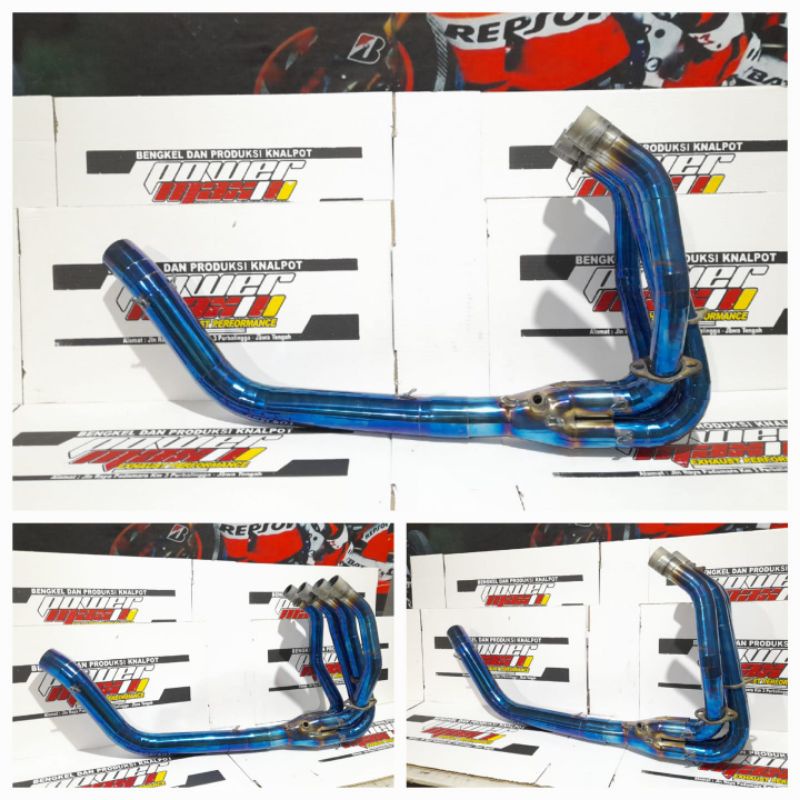 Header/Leheran Knalpot Ninja ZX25R Samping/Underbelly BlueMoon PNP