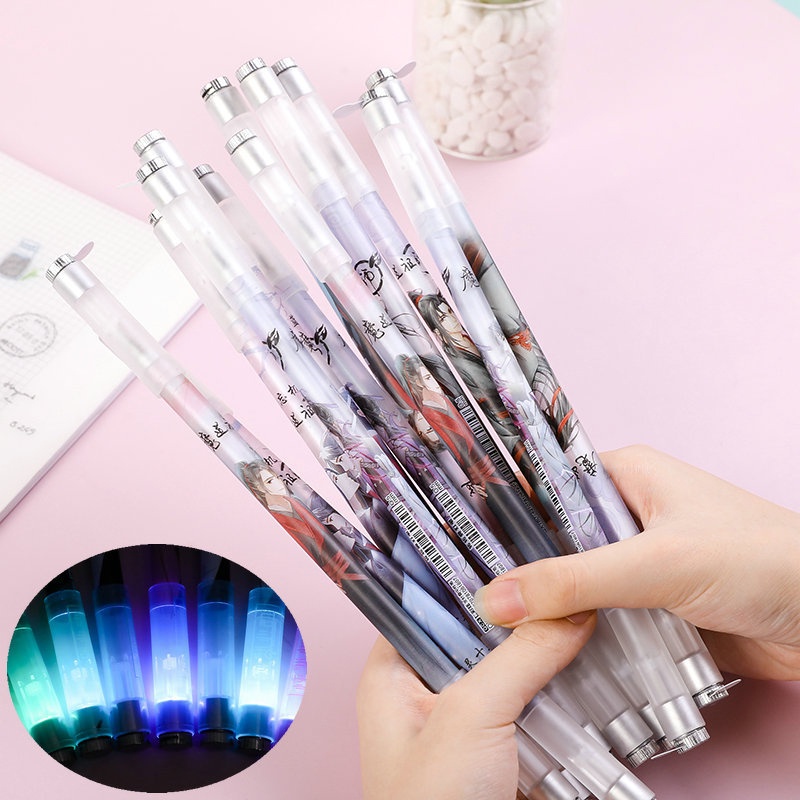 COD ❤️ Pen Puter Spinner Toys/ Spinning Pen/ Pulpen Putar Spinner/ Bolpoin Anti Slip Untuk Anak / Dewasa Anti Stress Rotating Pen Impor Harga Rendah-Bellamy's-LED💡 5-A