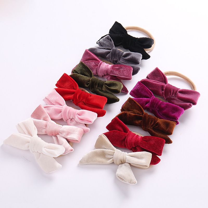 (Pimenova) Headband nylon new born , velvet head band baby , bandana bayi new born