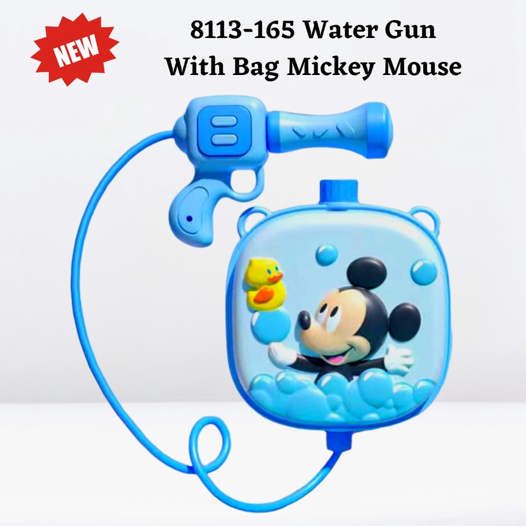 8113-165 Water Gun + Bag Mickey Mouse / Mainan Anak tembakan air