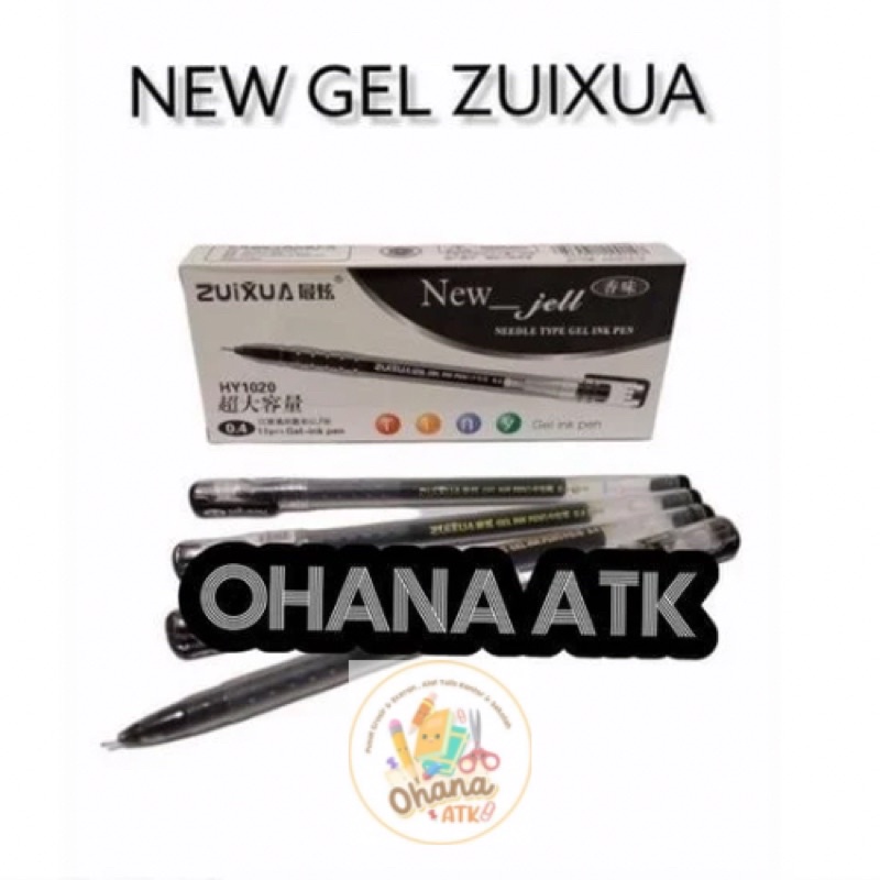 

[1 PACK] PROMO PULPEN GEL ZUIXUA NEW JELL ISI 12pcs-PULPEN GEL NEW JELL 0.4mm