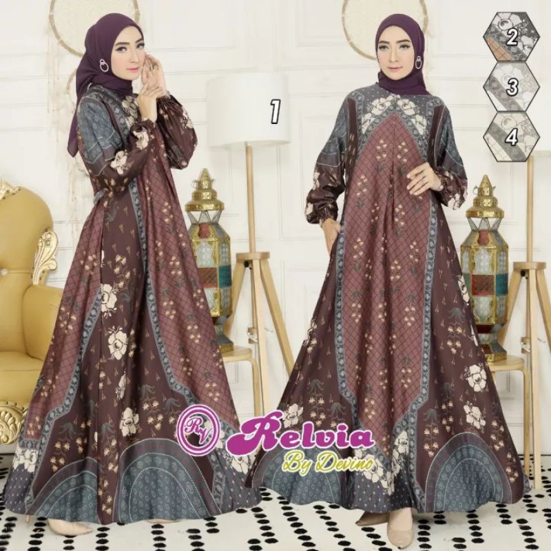 GAMIS MOTIF SILK RELVIA MOTIF MEWAH MOTIF TERKINI LUXURI IMPORT PAYUNG /MODEL UMBRELA
