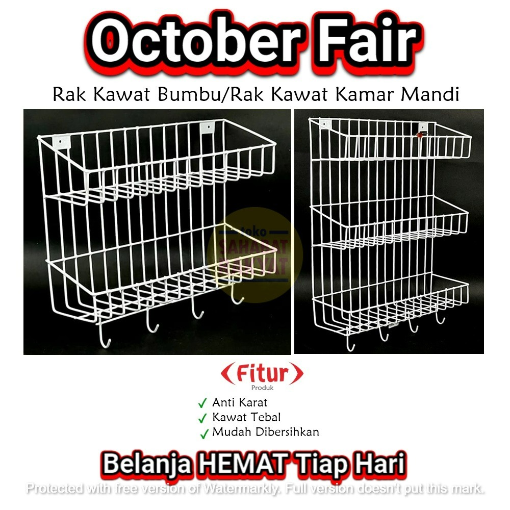 Rak Kawat Bumbu/Rak Kawat Kamar Mandi