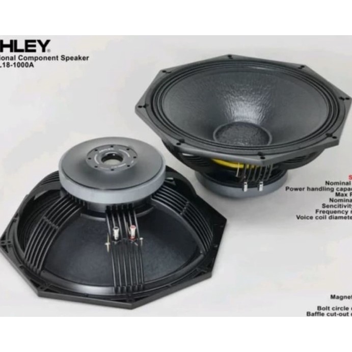 Speaker Ashley L18 1000A Komponen speaker 18 inch 1000 watt