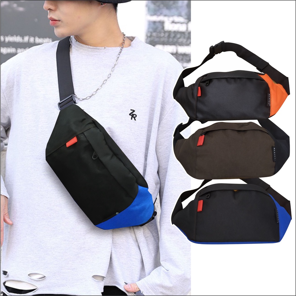 Tas Waistbag Oval PEGE Selempang Tas Pinggang Kombinasi Pria Distro - PG 8817