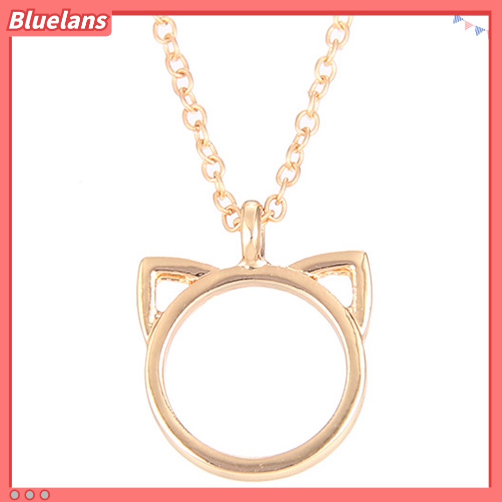 Bluelans Fashion Cat Ear Animal Shape Pendant Sweater Chain Necklace Jewelry Party