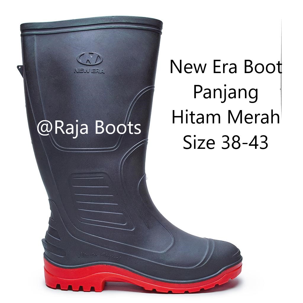 Sepatu Boot New Era Proyek Hitam Merah