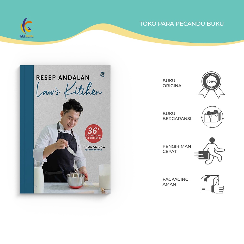 Buku Resep Masakan - Resep Andalan Law's Kitchen - Thomas Law - Bukukaluku