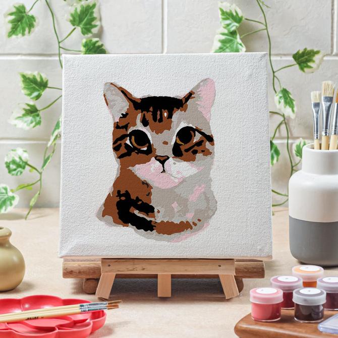 

Paint by number lukisan kucing cat canvas 20x20 cm