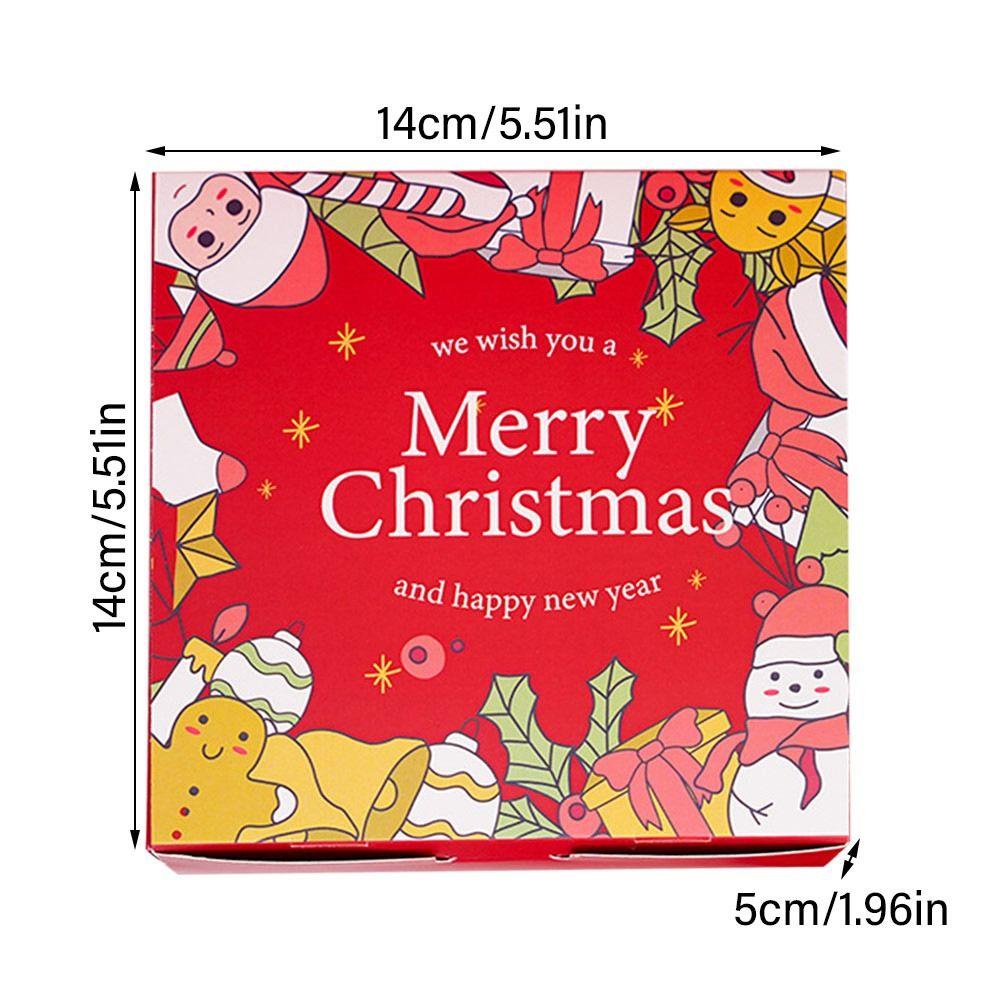 R-flower Christmas Gift Box Hadiah Kado Packaging Cookie Box Rusa Merry Christmas