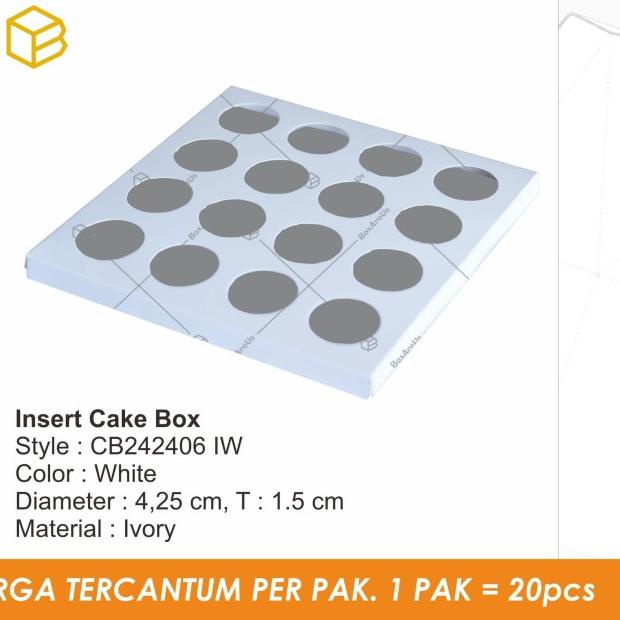 

CB242406 IW | Insert cake box. insert mini cupcake. insert.