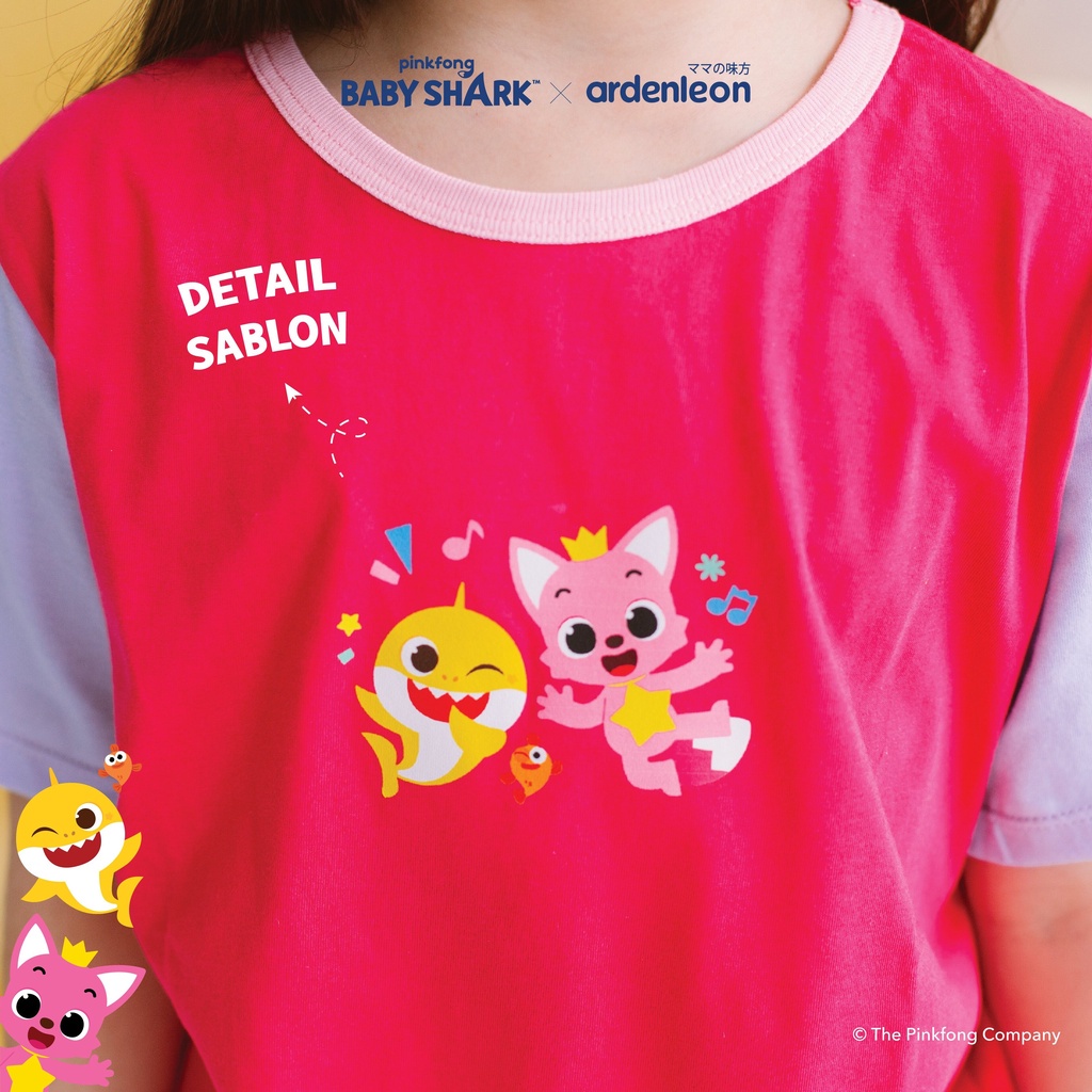 Baju Bayi Setelan Pendek Anak Ardenleon Pinkfong Baby Shark Short Playset